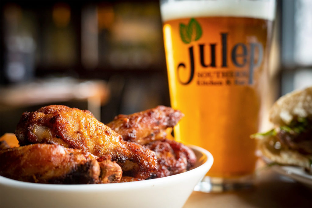 wings and beer at Julep Southern Kitchen and Bar, Annapolis, MD